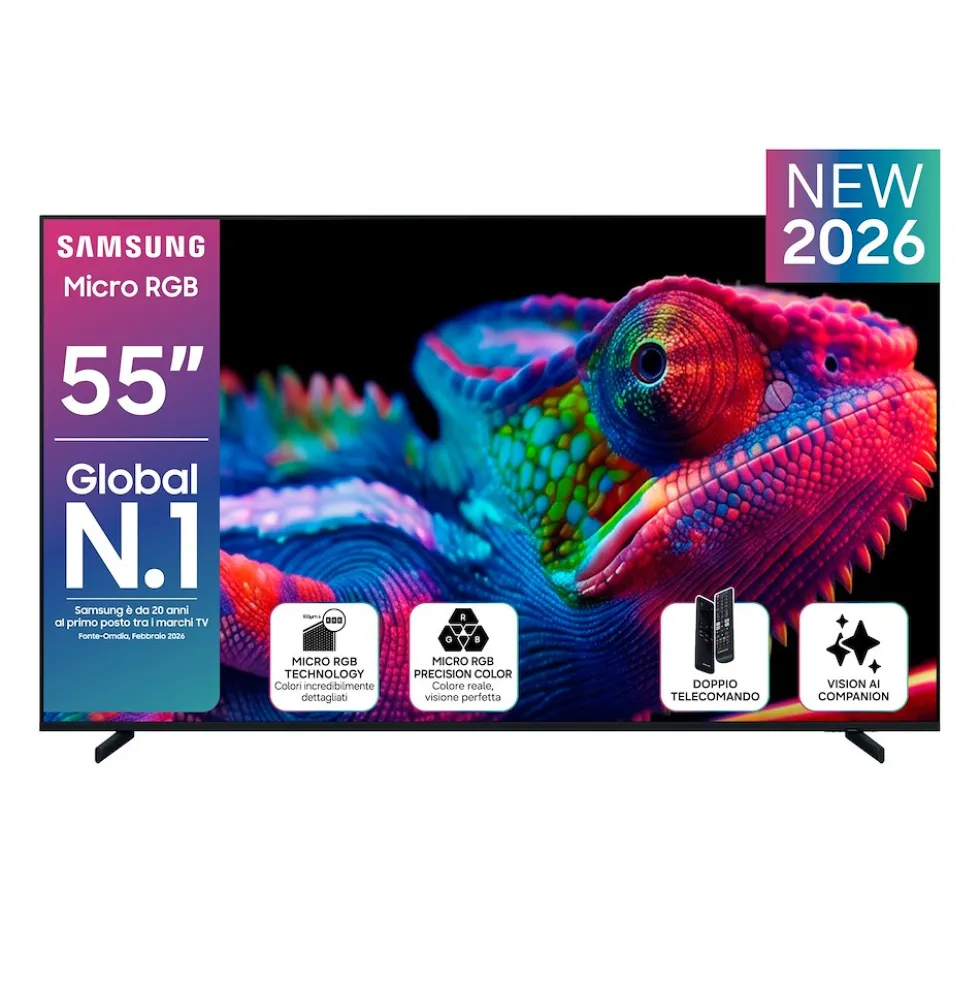 Smart TV Samsung 55" MRE55R85HAUXZT QLED 4K con Micro RGB Vision AI