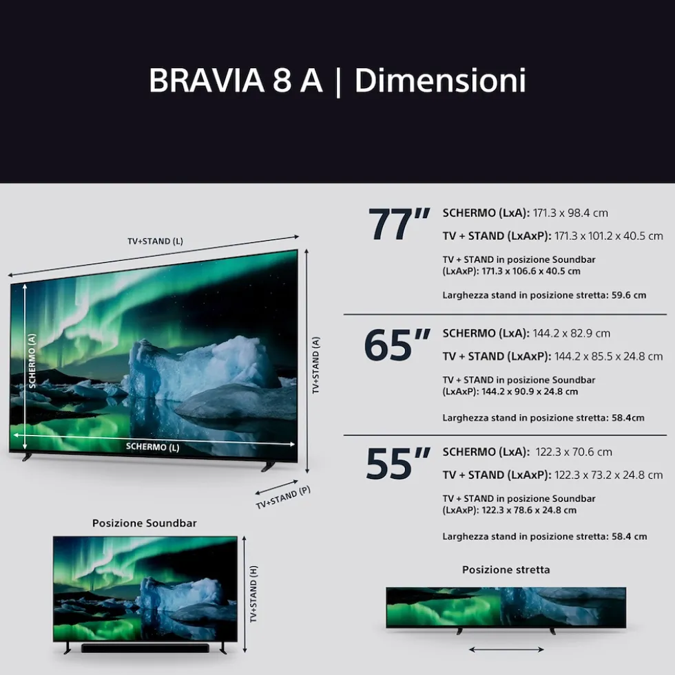 Smart TV Sony Bravia XR OLED 55" 4K UHD con processore Cognitive Processor XR