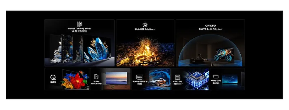 Smart TV TCL 50C69K Mini LED 4K 50" 144Hz Google TV