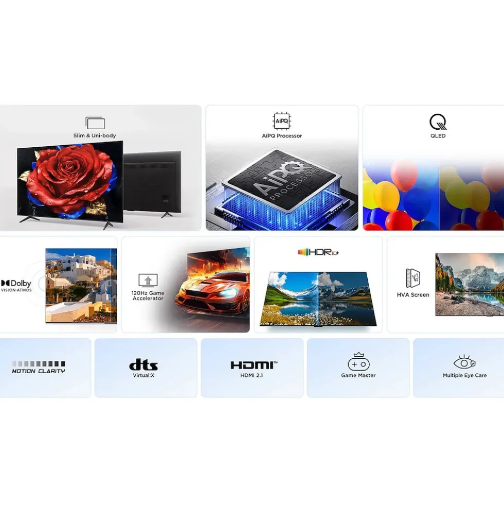Smart TV TCL QLED 43" 4K UHD Google TV