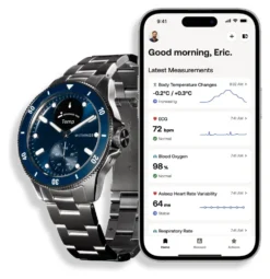 Smartwatch Withings 57253 SCANWATCH Nova Silver e Blue
