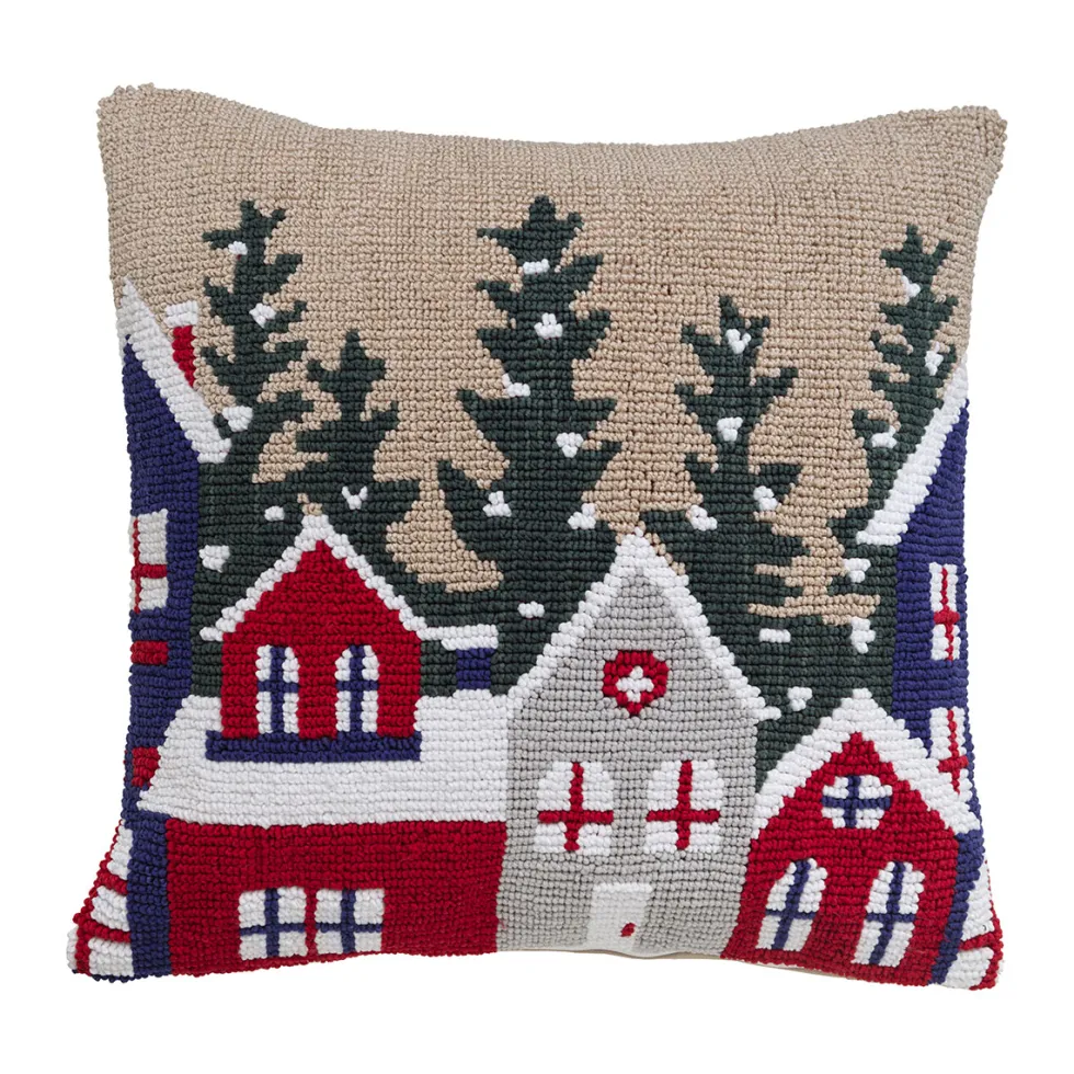 Snow - Cuscino in cotone con imbottitura in poliestere 45x45cm - Coccola
