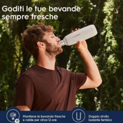 Sodastream Borraccia Termica Gasabile 900Ml Lavabile In Lavastoviglie