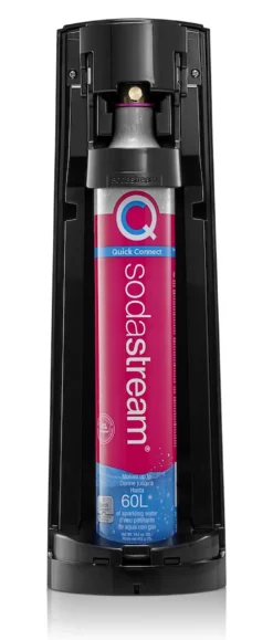 Sodastream Gasatore E-Terra Nero+Bott 1L Lavab In Lavas+Cilindro Quick Connect