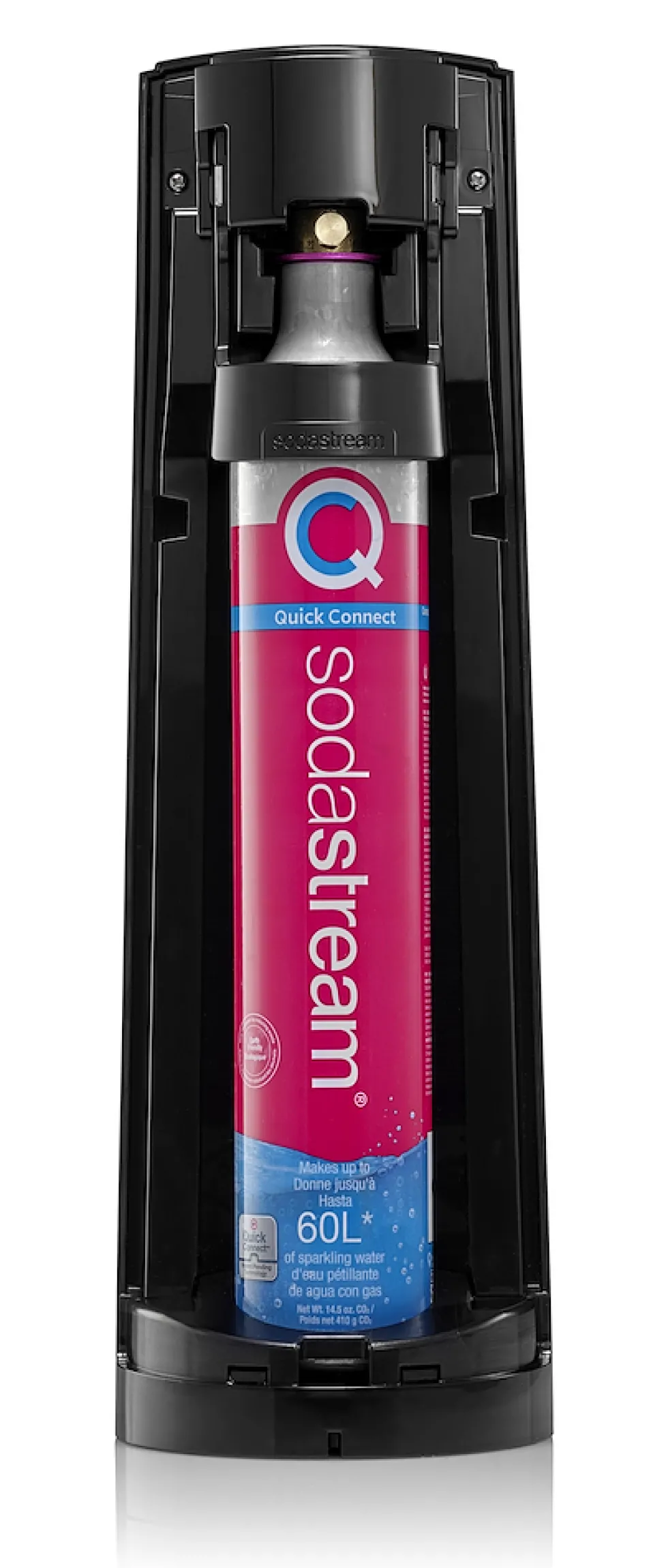 Sodastream Gasatore E-Terra Nero+Bott 1L Lavab In Lavas+Cilindro Quick Connect
