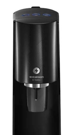 Sodastream Gasatore E-Terra Nero+Bott 1L Lavab In Lavas+Cilindro Quick Connect