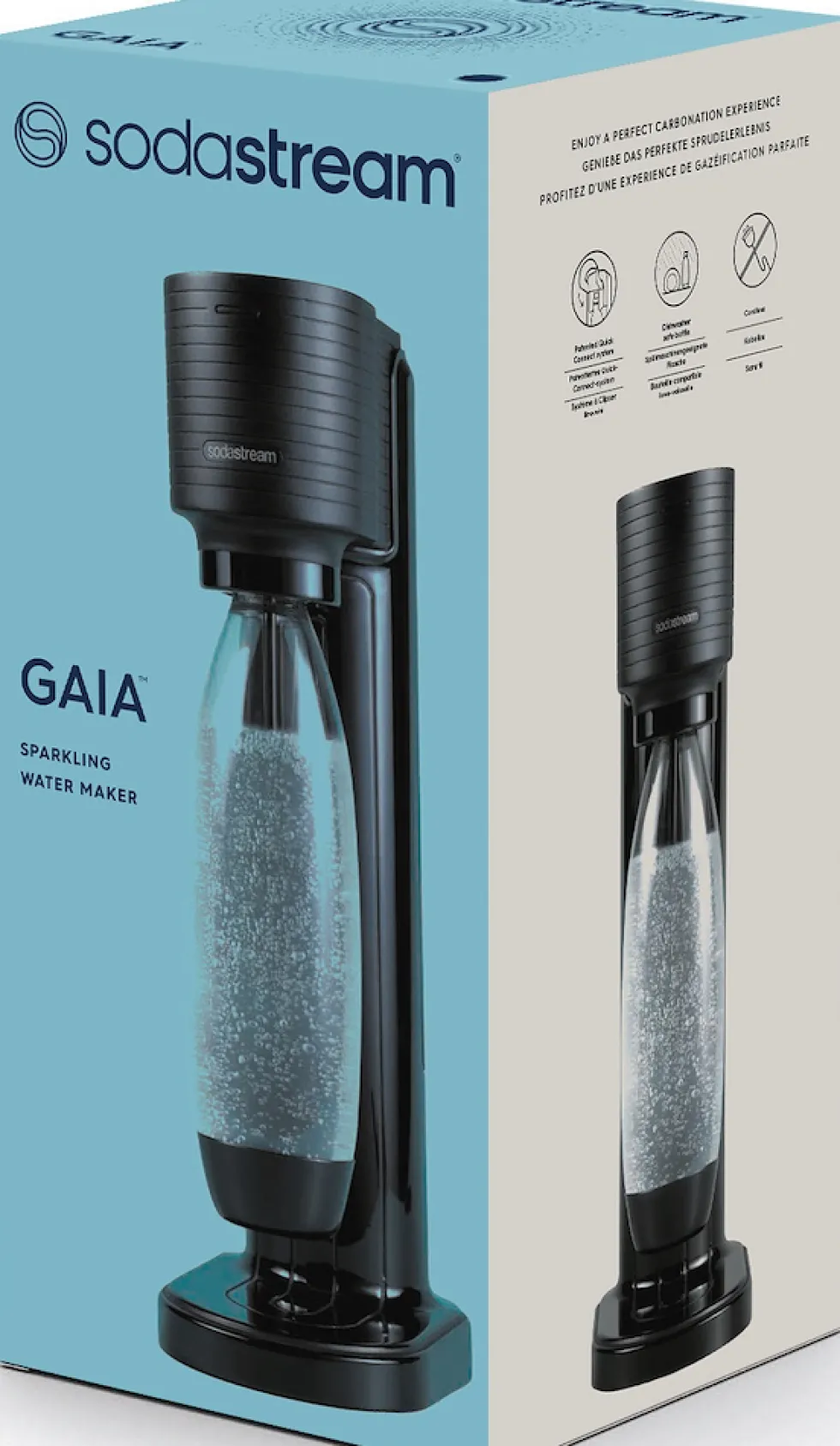 Sodastream Gasatore Gaia Nero Aggancio Rapido Cqc