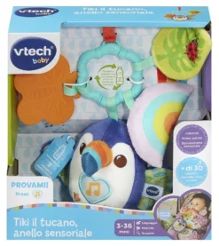 Sonaglio VTech Electronics 587007 BABY Tiki il tucano, anello sensoria