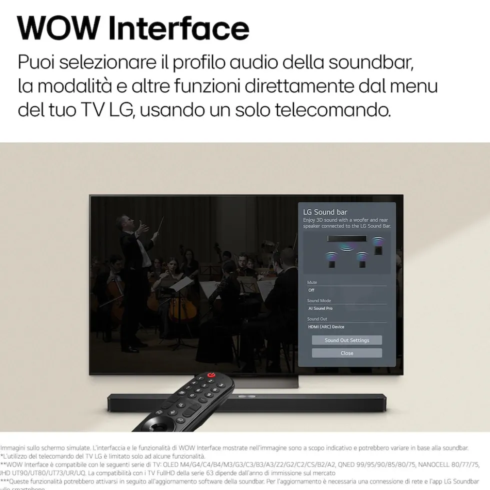 Soundbar LG Electronics S40T 300W con subwoofer wireless e WiFi