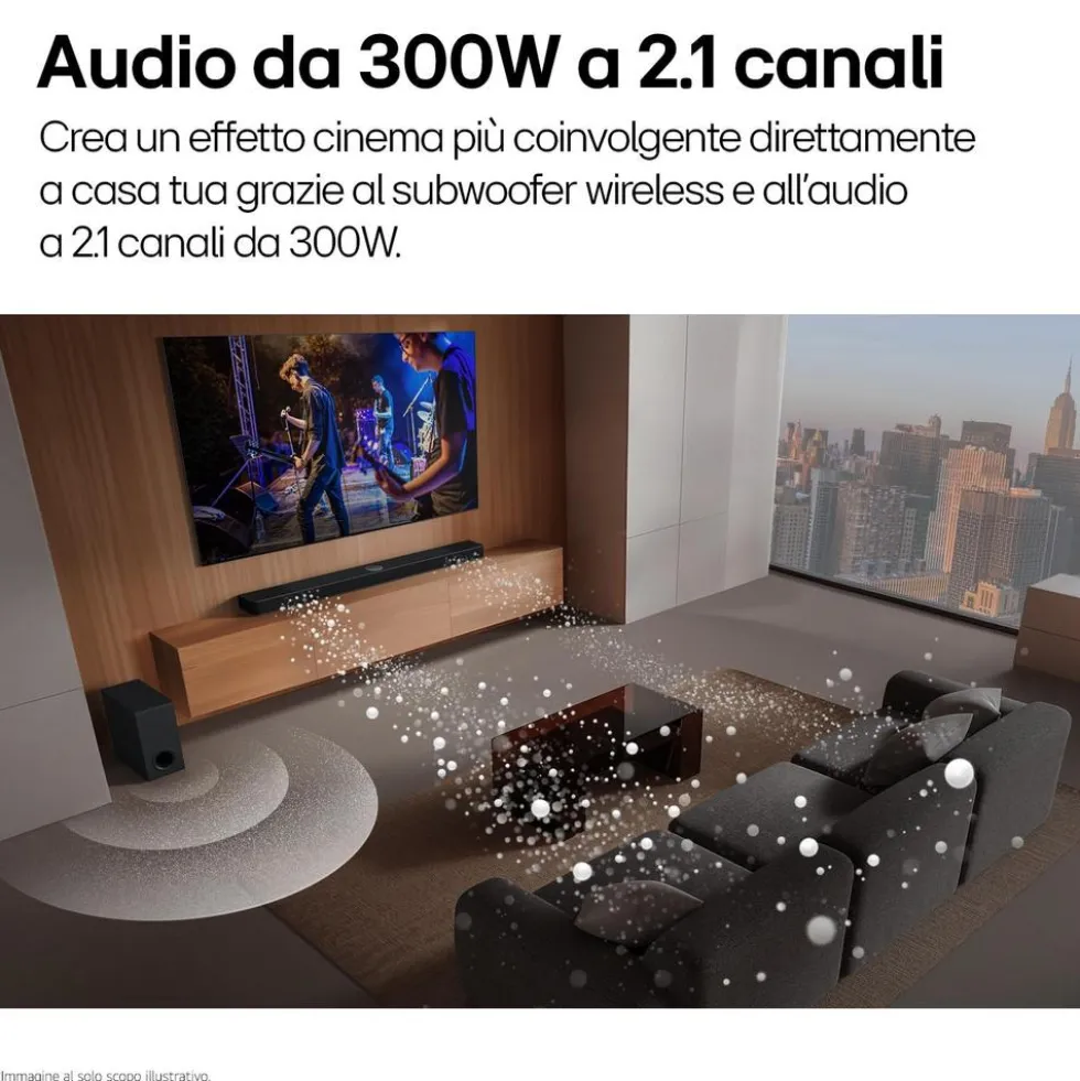 Soundbar LG Electronics S40T 300W con subwoofer wireless e WiFi