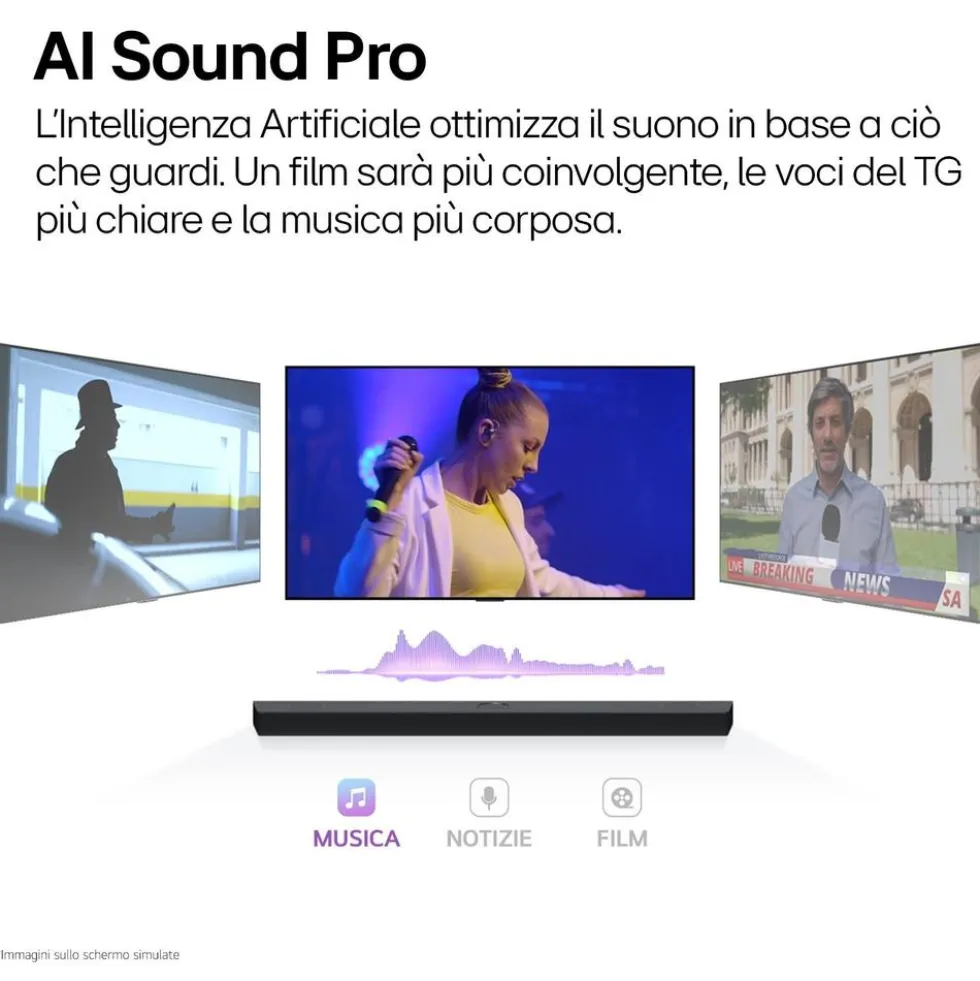 Soundbar LG Electronics S40T 300W con subwoofer wireless e WiFi