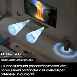 Soundbar Samsung HW-B650F/ZF, 3.1 canali con subwoofer wireless