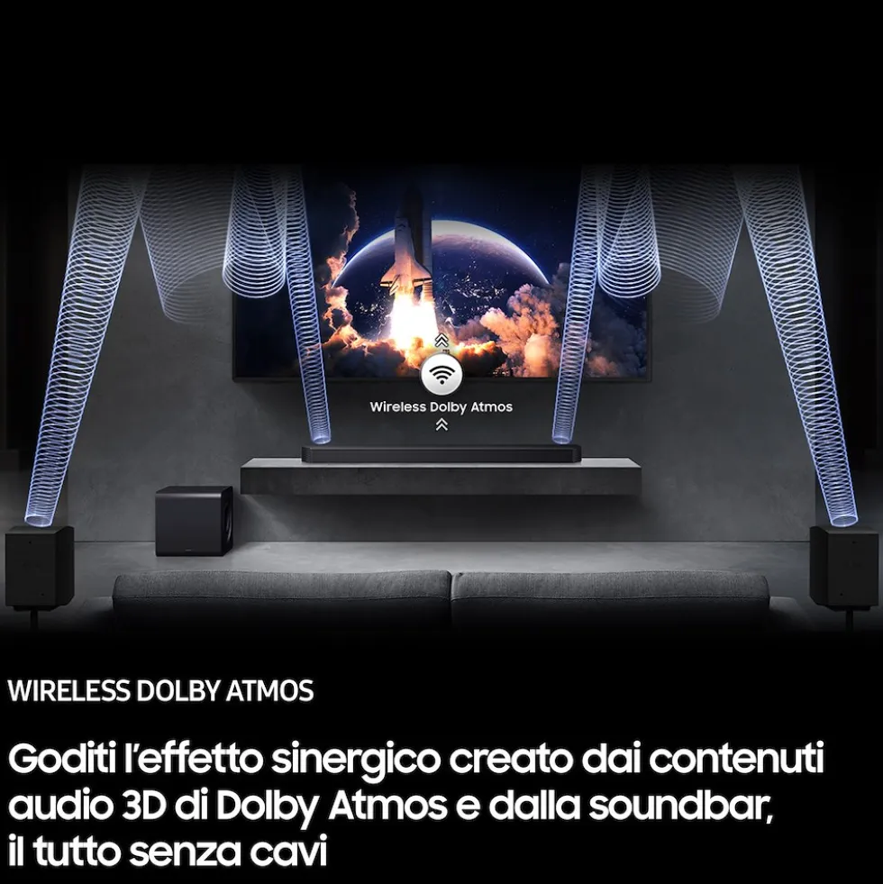 Soundbar Samsung HW-Q930F/ZF con Audio 9.1.4 e Wireless Dolby Atmos