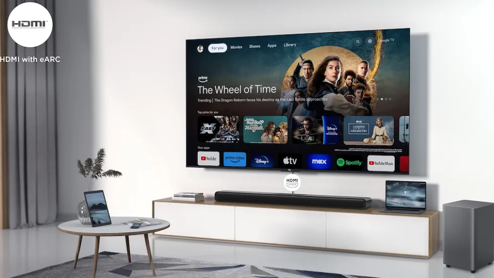 Soundbar TCL S55HE 2.1 Dolby Atmos con subwoofer wireless