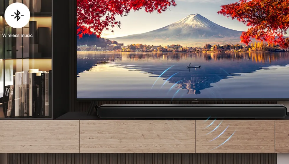 Soundbar TCL S55HE 2.1 Dolby Atmos con subwoofer wireless