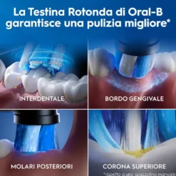 Spazzolino elettrico Oral-B iO3 Duo, sensore pressione, 3 modalità