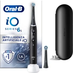 Spazzolino elettrico Oral-B iO6 Nero con tecnologia magnetica