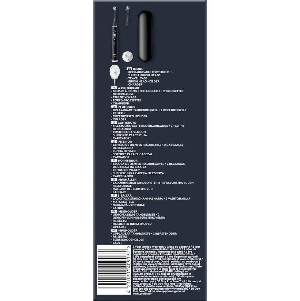 Spazzolino elettrico Oral-B iO6 Nero con tecnologia magnetica