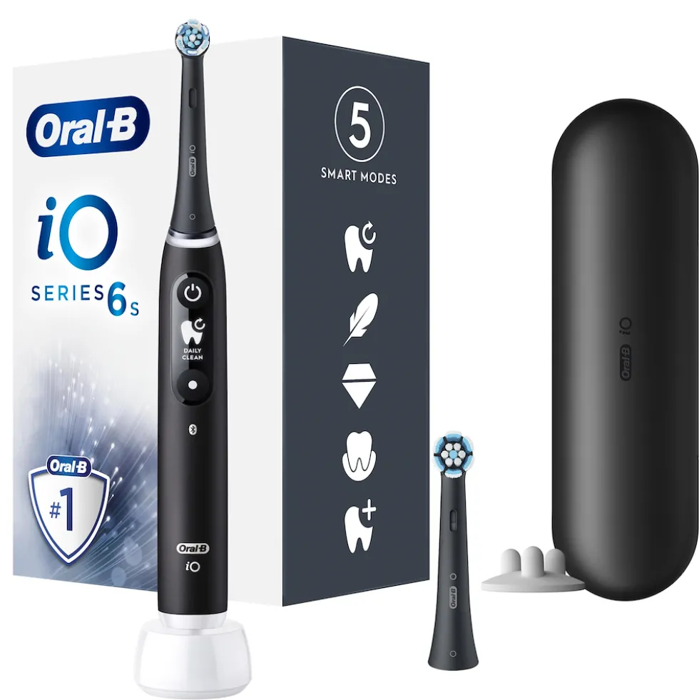Spazzolino elettrico Oral-B iO6 Nero con tecnologia magnetica