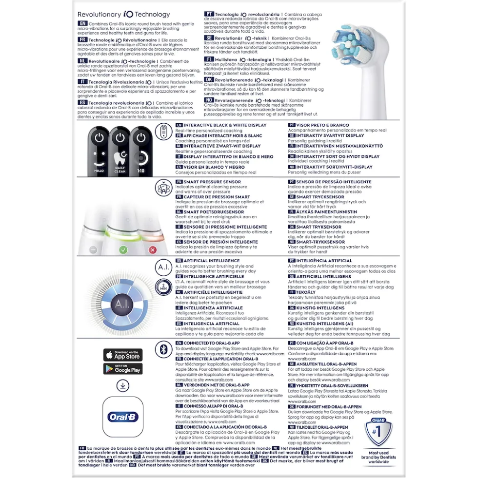 Spazzolino elettrico Oral B iO6 con 5 modalità di pulizia