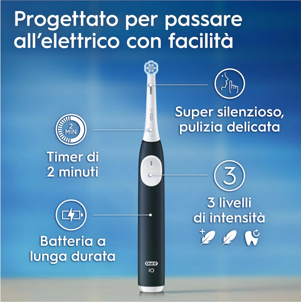 Spazzolino elettrico Oral-B iO 2 con 3 modalità di pulizia