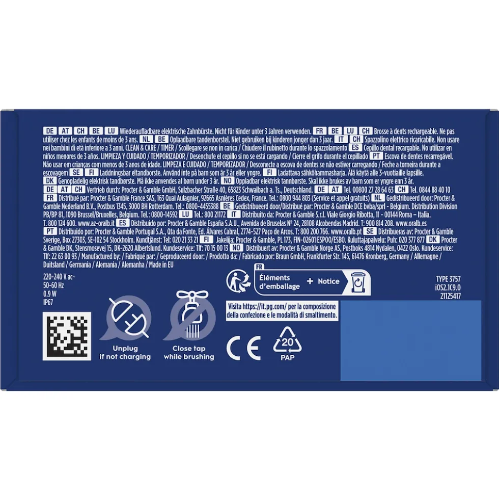 Spazzolino elettrico Oral-B iO 2 con 3 modalità di pulizia