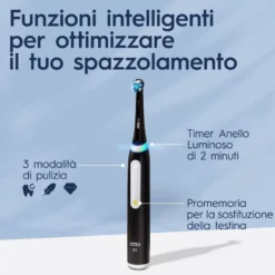 Spazzolino elettrico Oral-B iO 3 Nero con sensore pressione