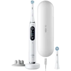 Spazzolino elettrico Oral-B iO 9S Bianco con 2 testine e custodia