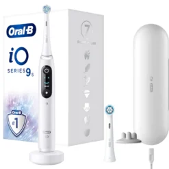 Spazzolino elettrico Oral-B iO 9S Bianco con 2 testine e custodia