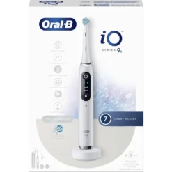 Spazzolino elettrico Oral-B iO 9S Bianco con 2 testine e custodia
