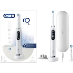 Spazzolino elettrico Oral-B iO 9S Bianco con 2 testine e custodia