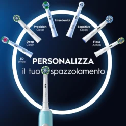 Spazzolino elettrico Oral-B Pro 1 Azzurro con 2 testine di ricambio