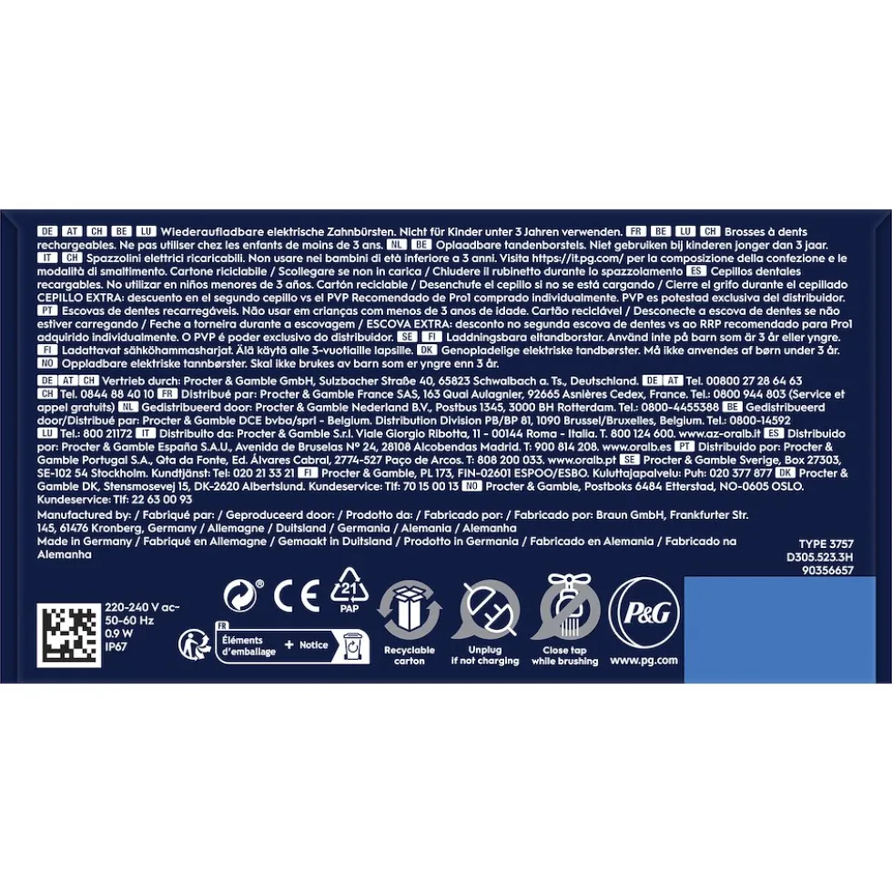 Spazzolino elettrico Oral-B Pro 1 Duo rotante oscillante