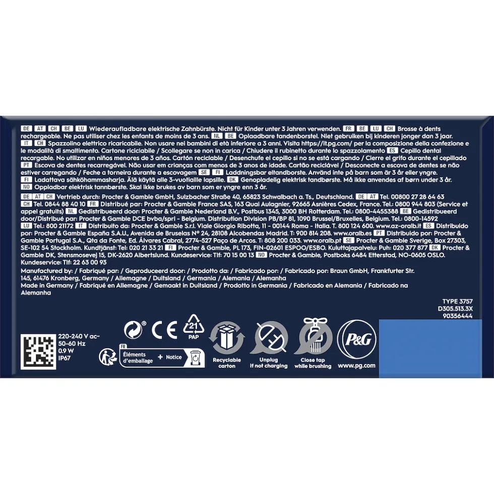 Spazzolino elettrico Oral-B Pro Series 1 con custodia da viaggio