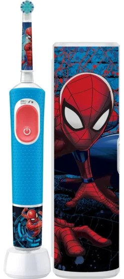 Spazzolino elettrico Oral B 8006540773390 PRO KIDS Spiderman Blue e Re
