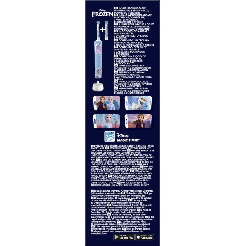 Spazzolino elettrico Oral B Vitality Pro Frozen per bambini da 3 anni