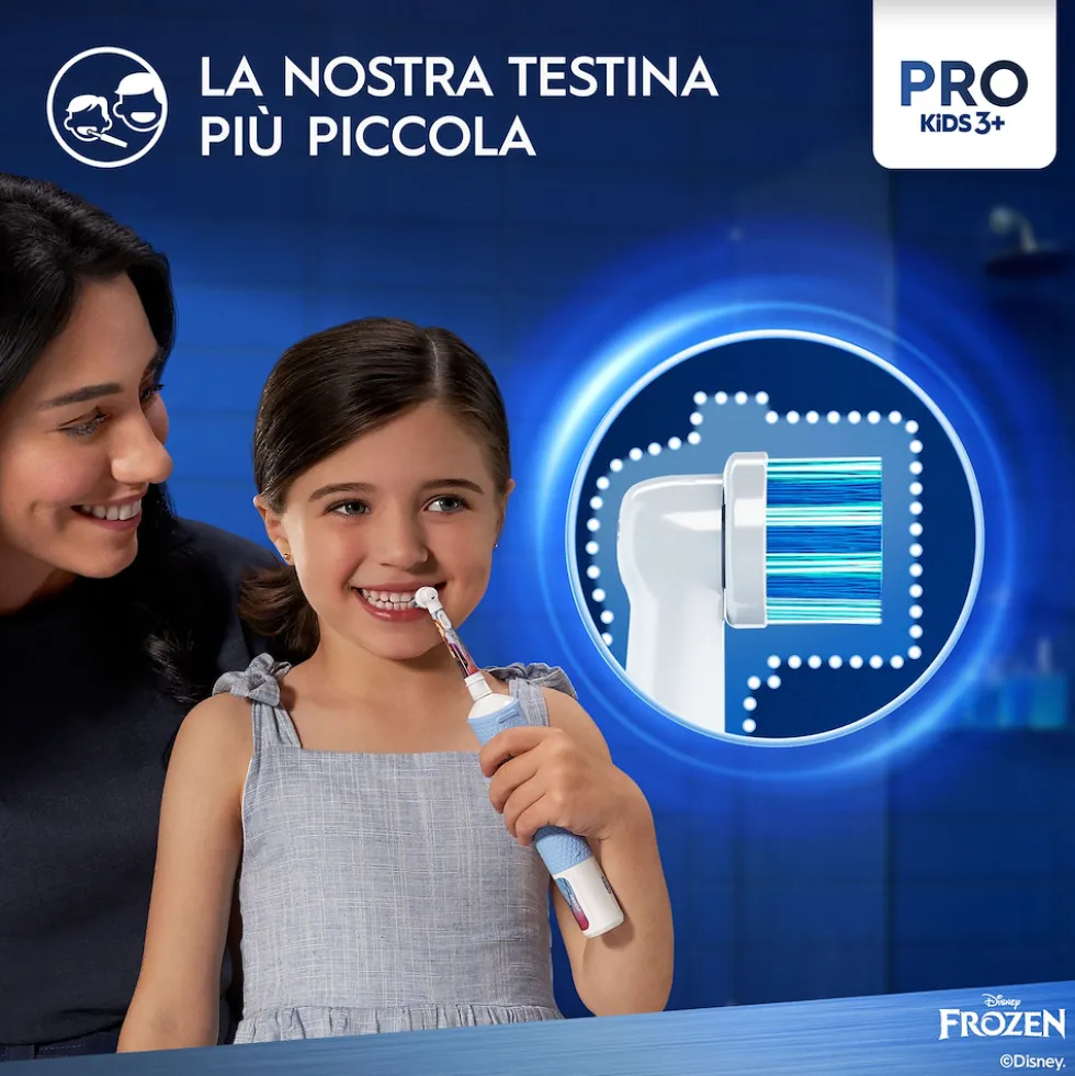 Spazzolino elettrico Oral B Vitality Pro Frozen per bambini da 3 anni