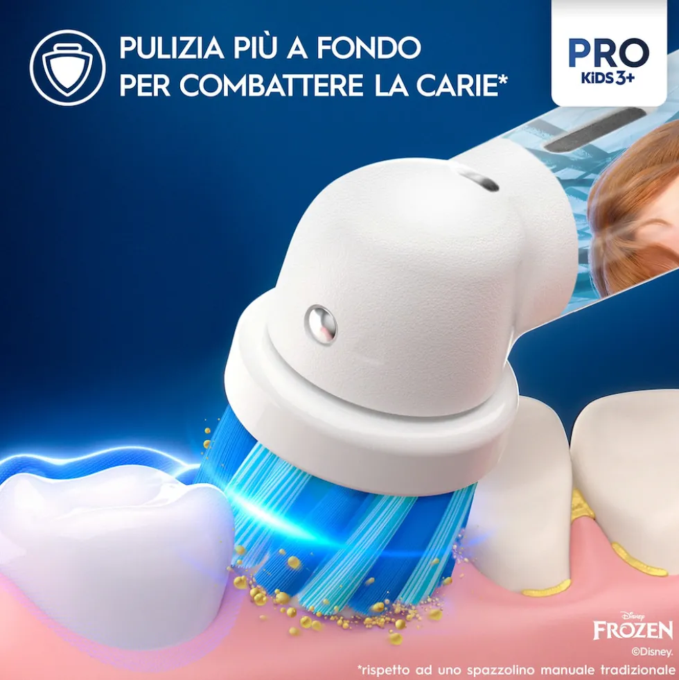 Spazzolino elettrico Oral B Vitality Pro Frozen per bambini da 3 anni