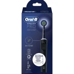 Spazzolino elettrico Oral-B Vitality Pro Black con 3 modalità e 2 testine
