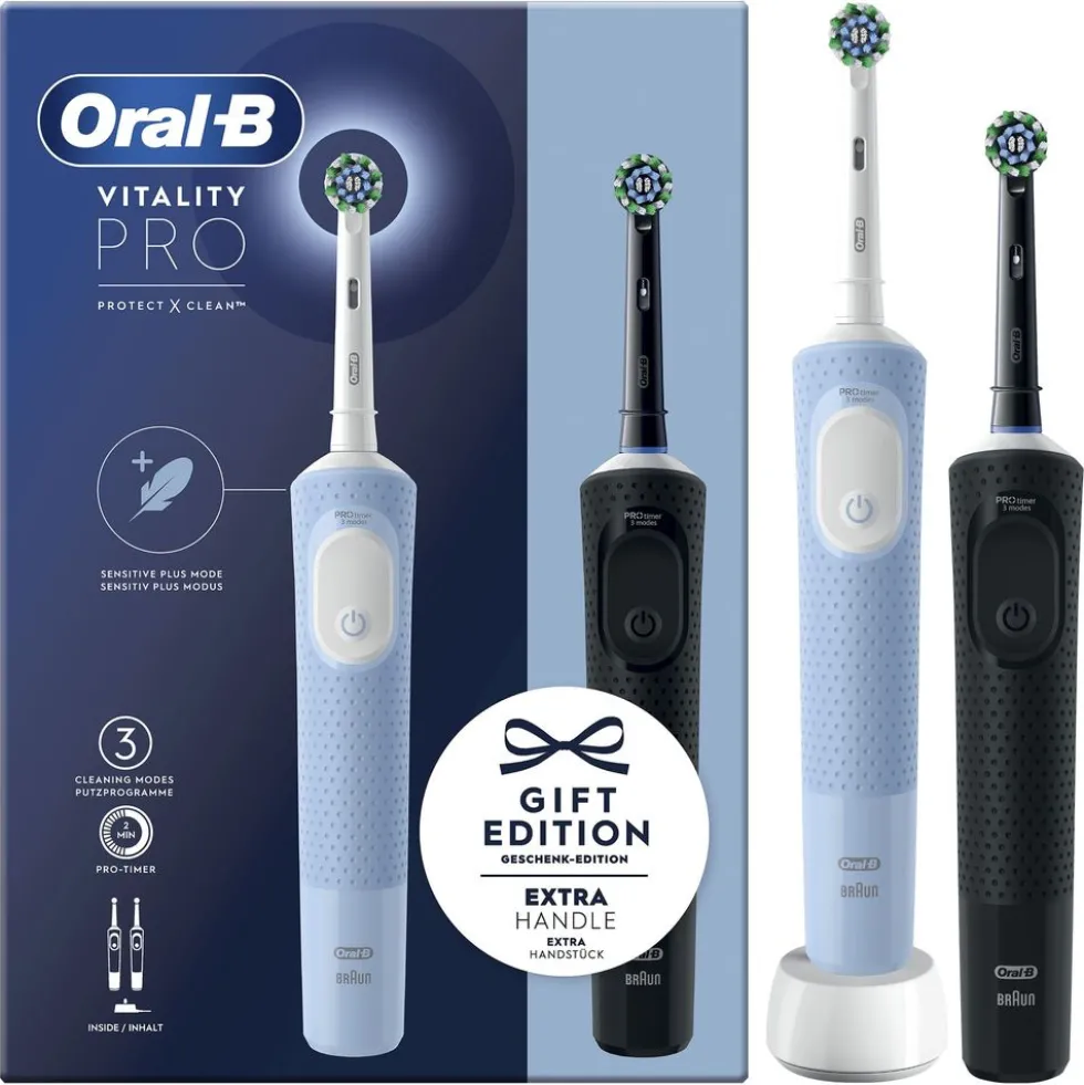 Spazzolino elettrico Oral-B Vitality Pro Duo, pulizia superiore