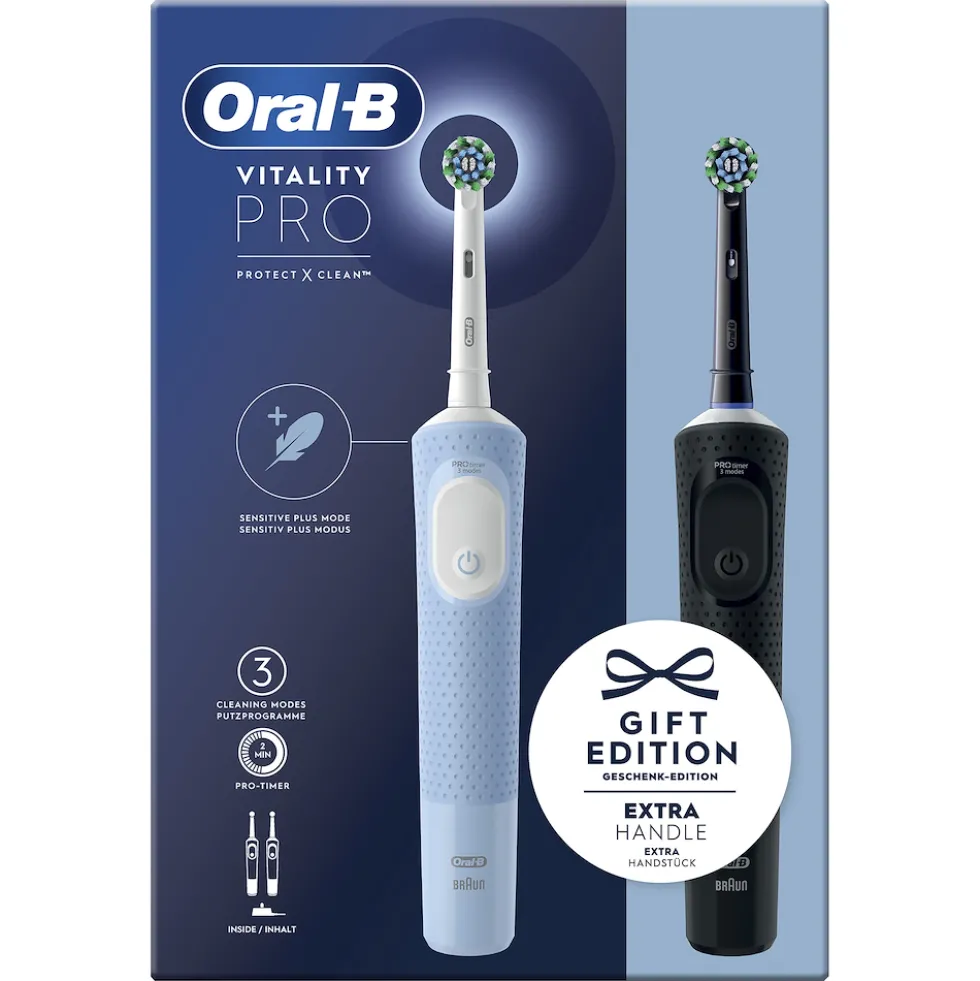 Spazzolino elettrico Oral-B Vitality Pro Duo, pulizia superiore
