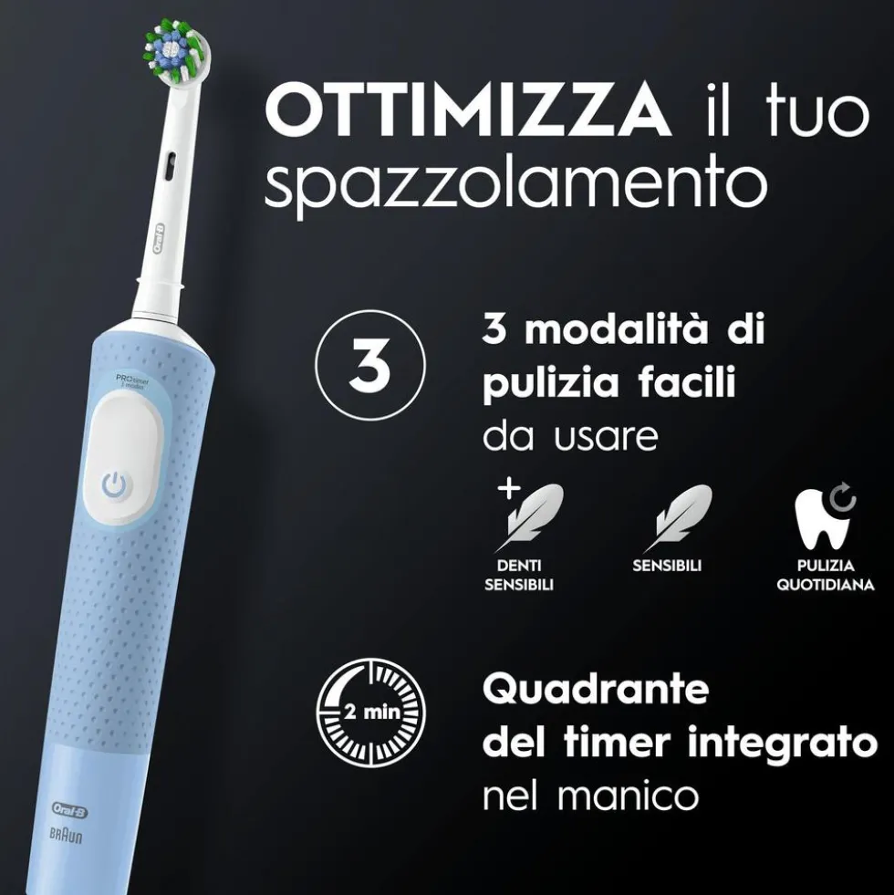 Spazzolino elettrico Oral-B Vitality Pro Duo, pulizia superiore