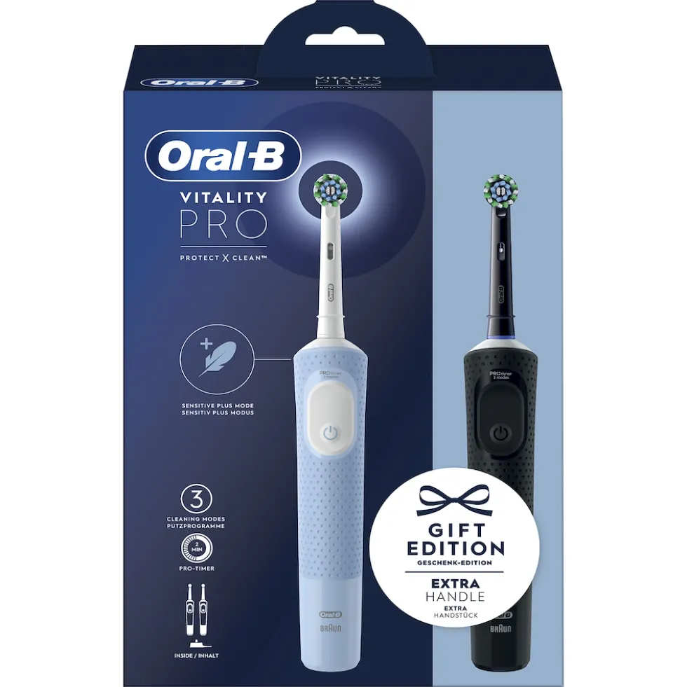 Spazzolino elettrico Oral-B Vitality Pro Duo, pulizia superiore