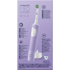 Spazzolino elettrico Oral-B Vitality Pro, 3 modalità di pulizia, lilla