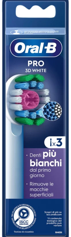 Spazzolino ricambio Oral B 3D WHITE Pro White