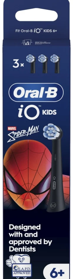 Spazzolino ricambio Oral B IO SERIES Kids Spiderman Black