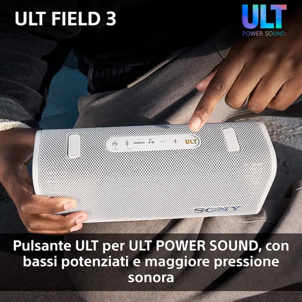 Speaker portatile Sony SRS-XG300 con ULT POWER SOUND e impermeabilità IP67