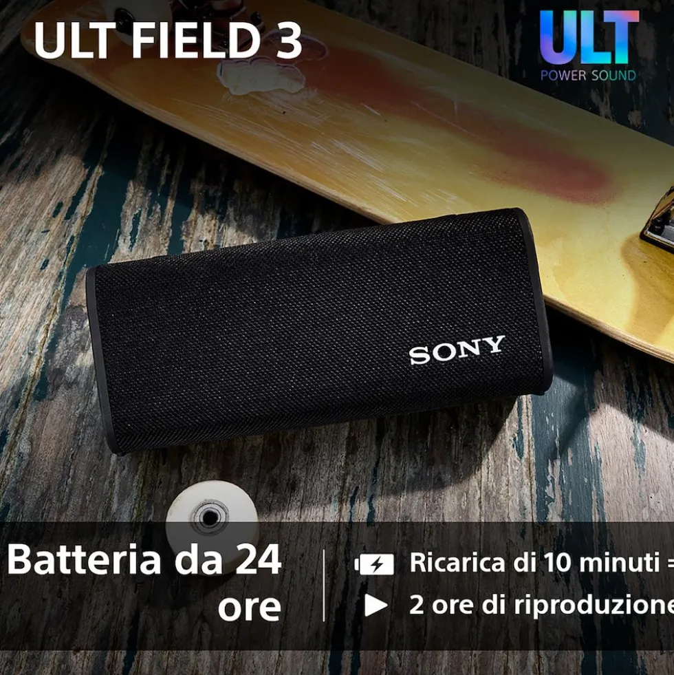 Speaker portatile Sony SRS-XG300 con ULT POWER SOUND e impermeabilità IP67