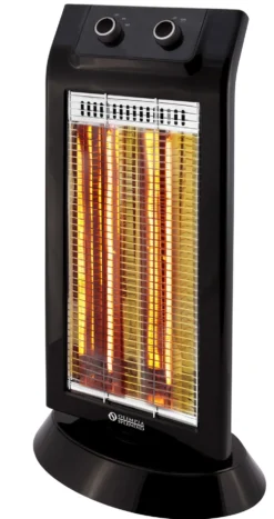 Splendid Stufa Alogena 1100W 2Lampade Nera