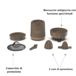 Spremiagrumi ARIETE 417 Tortora con beccuccio salvagoccia